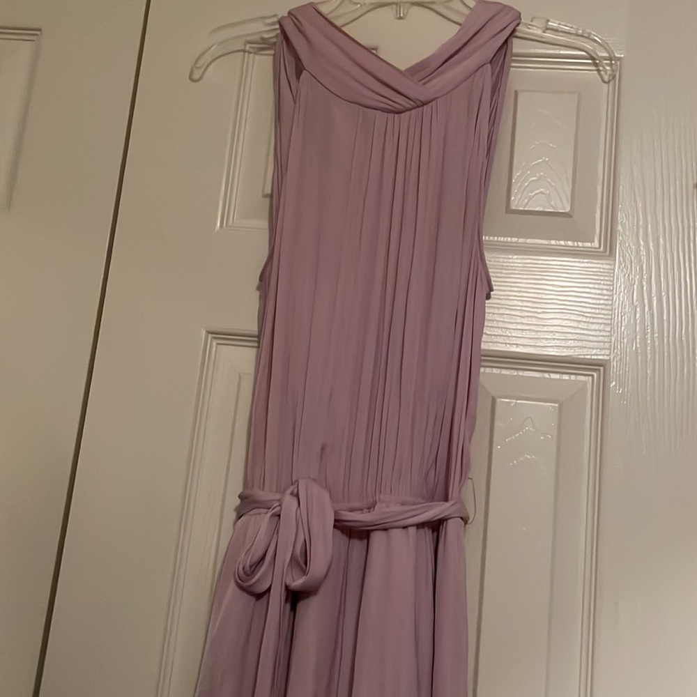 Naked Zebra- halter style lined romper/dress - Size L - blush color - EUC